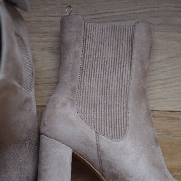 H&M | NWT Faux Suede Tan Ankle Boots - Picture 2 of 6